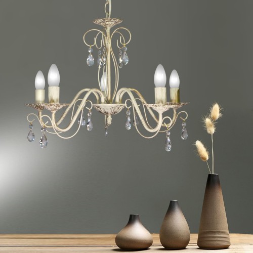 Люстра подвесная 5 ламп хрусталь Аврора S1155-5