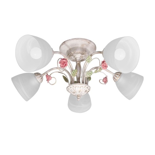 Люстра потолочная с цветами 5 плафонов S2235-5