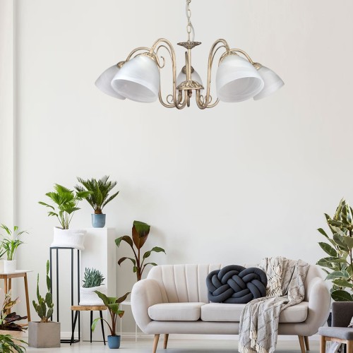 Люстра подвесная 5 плафонов S2499-5