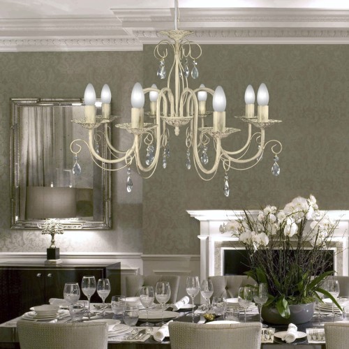 Люстра с хрусталем подвесная 8 ламп S1253-8