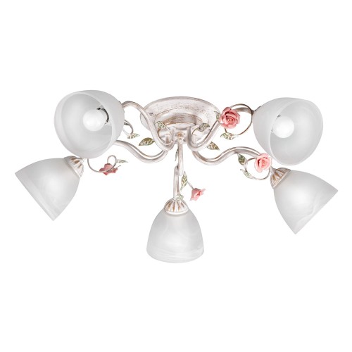 Люстра потолочная с цветами 5 плафонов S2186-5