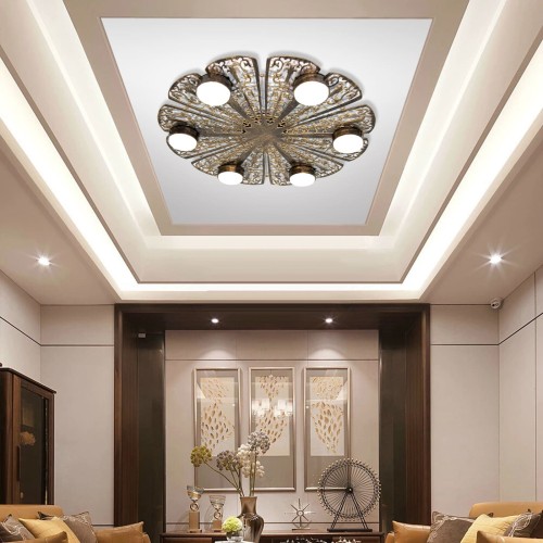 Люстра светодиодная потолочная LED плоская круглая S2378-6