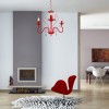 Люстра подвесная красная 3 лампы S12431-3