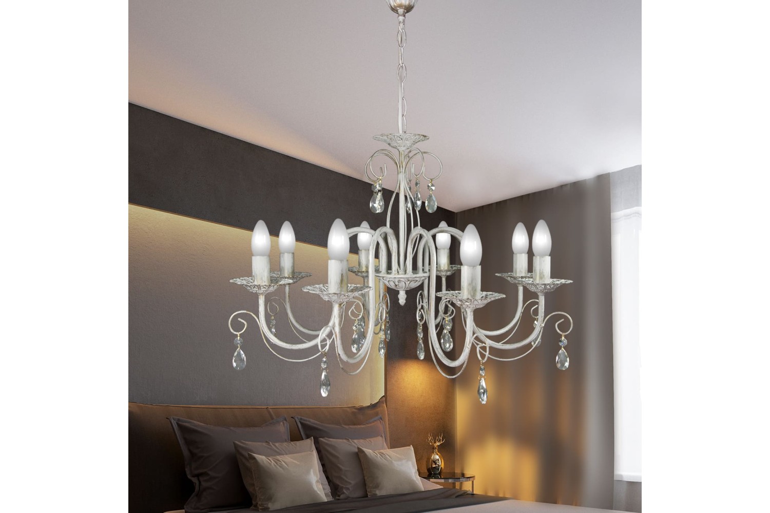 Люстры подвесные с хрусталями